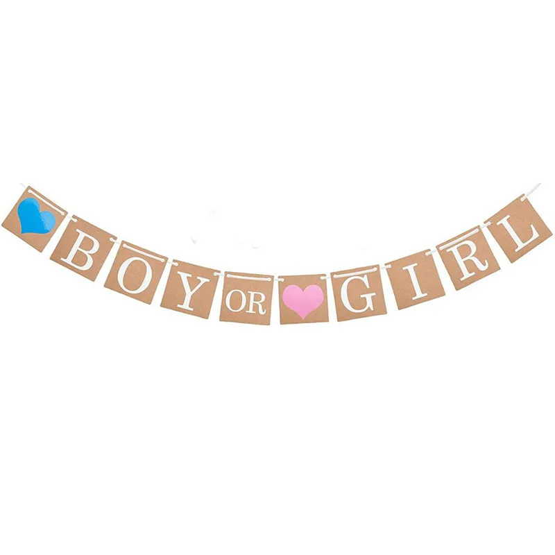 Pink Blue Boy Or Girl Gender Reveal Baby Shower Party Disposable Tableware Set Paper Plates Cups Banner Balloon Decoration