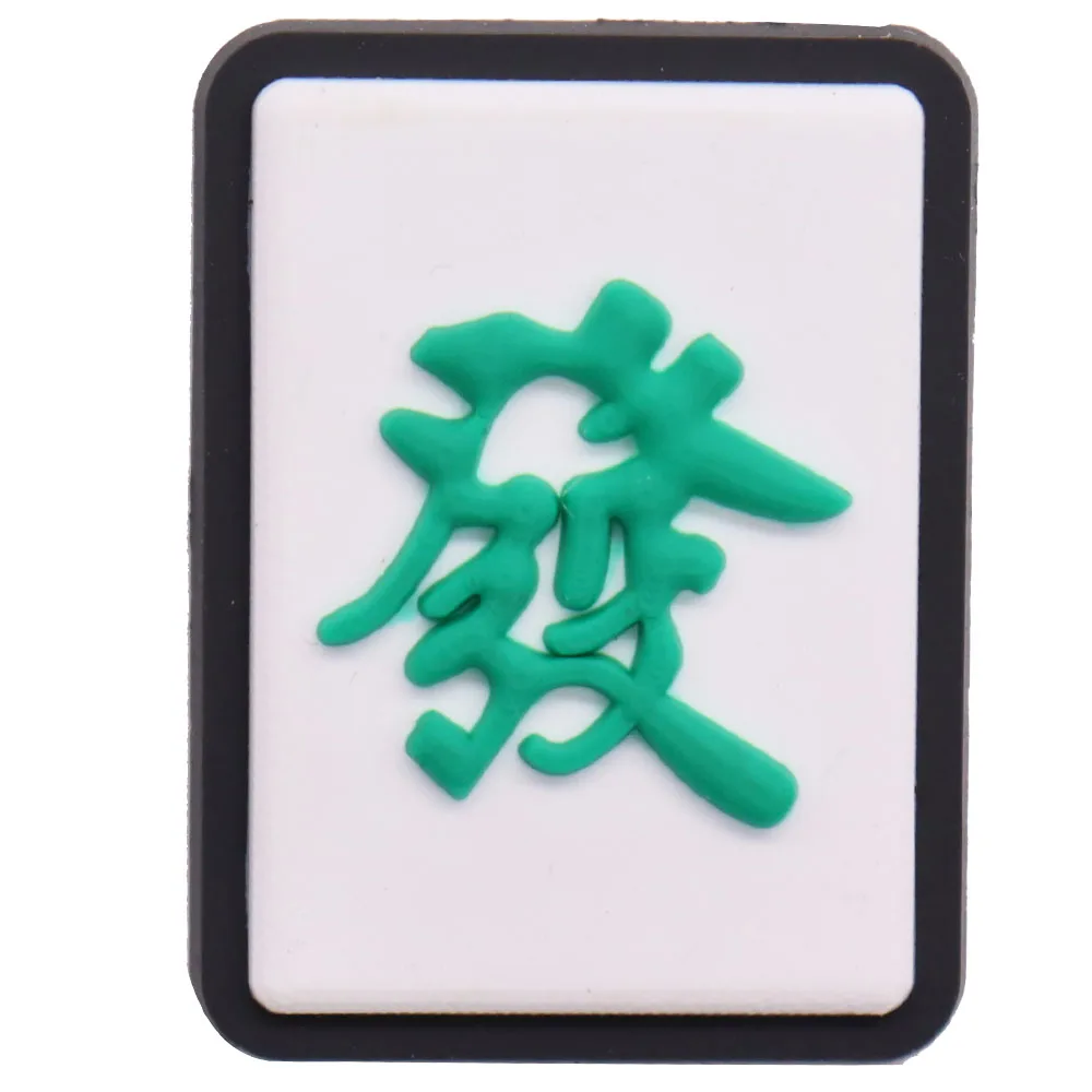 Single Sale 1PCS PVC Cartoon Shoe Charms Mahjong Playing Cards Tower Buckle Slipper Accessories Garden Shoes Button Decorations