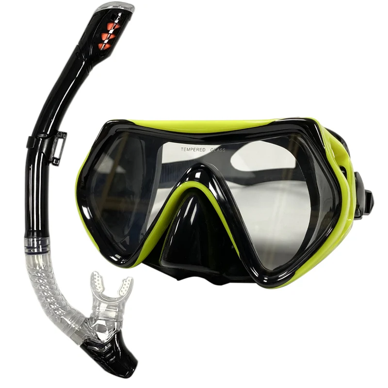 Professional Diving Mask Snorkeling Set for Adults, Silicone Skirt, Goggles, Swimming Equipment