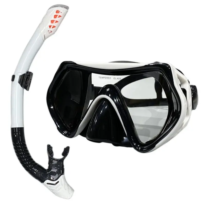 Professional Diving Mask Snorkeling Set for Adults, Silicone Skirt, Goggles, Swimming Equipment