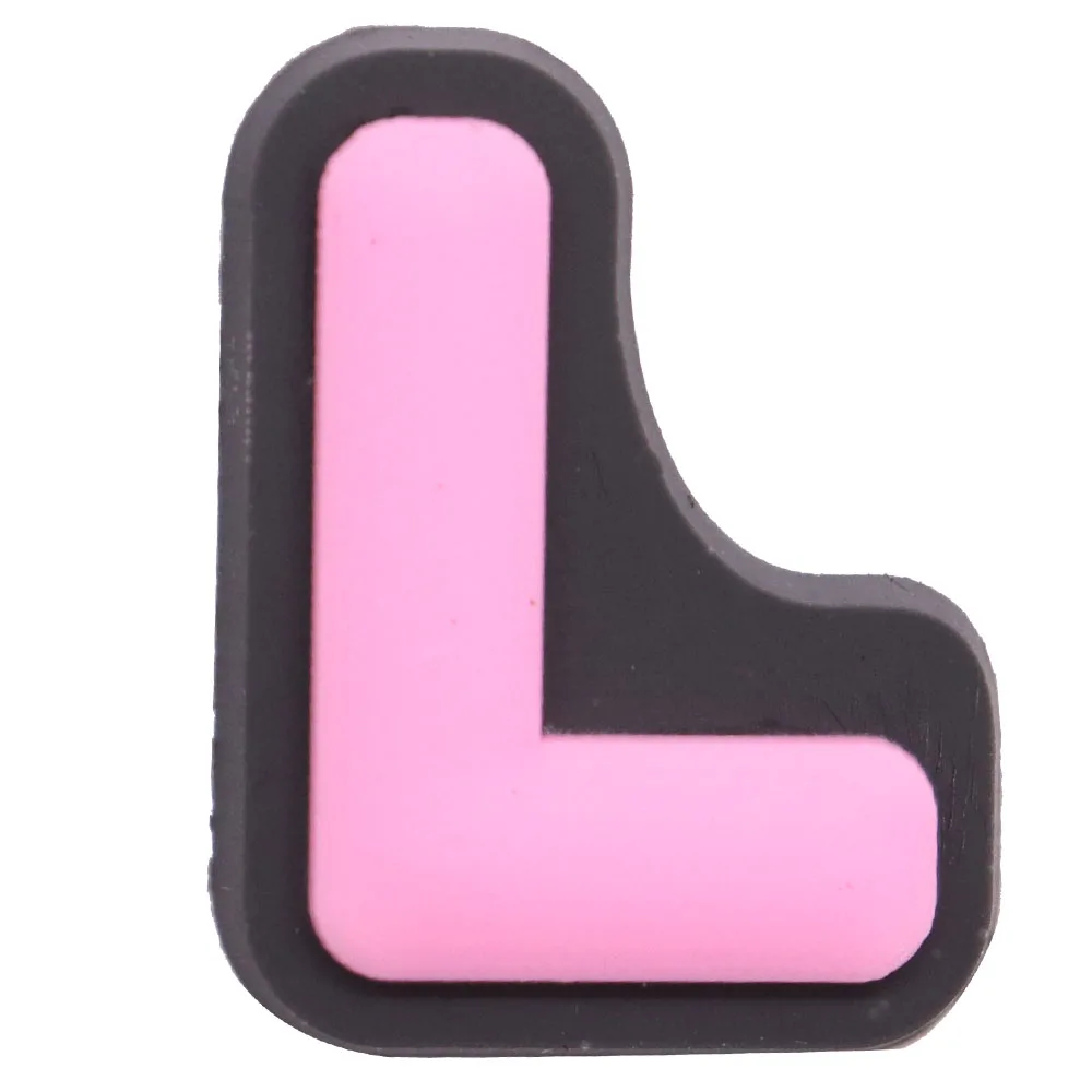 Single Sale 1PCS Kawaii Colorful 26 Alphabet Letter PVC Shoe Charms Slipper Accessories Sandals Shoes Decoration Holiday Present