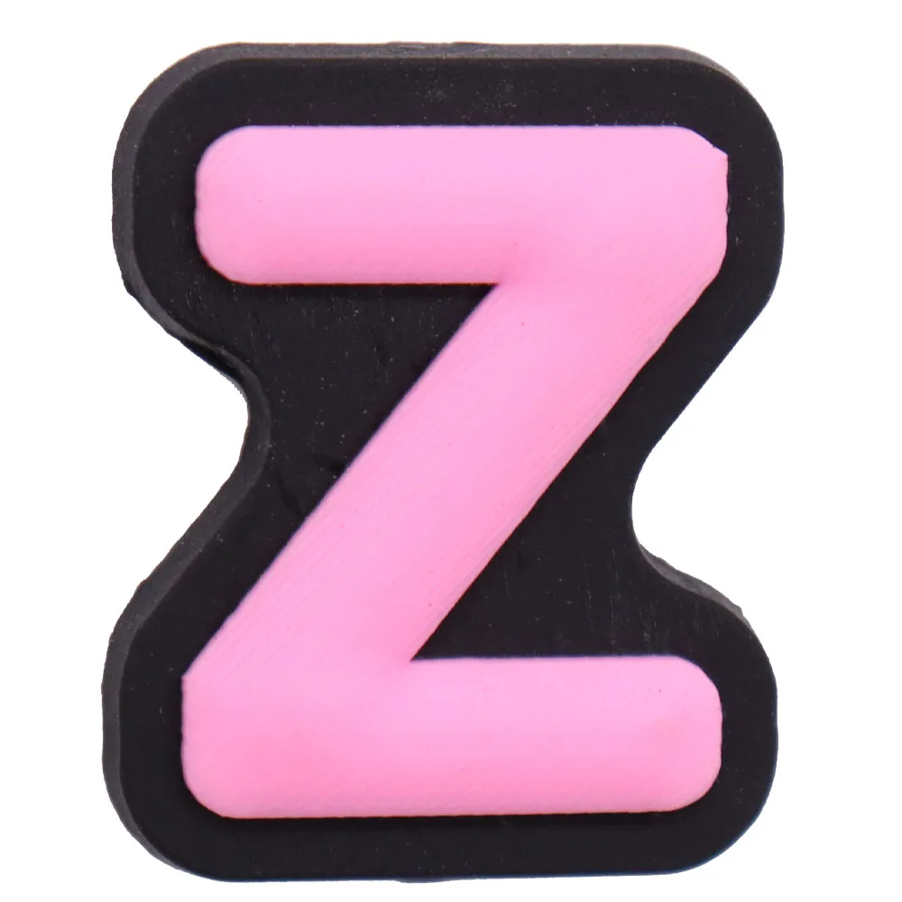 Single Sale 1PCS Kawaii Colorful 26 Alphabet Letter PVC Shoe Charms Slipper Accessories Sandals Shoes Decoration Holiday Present