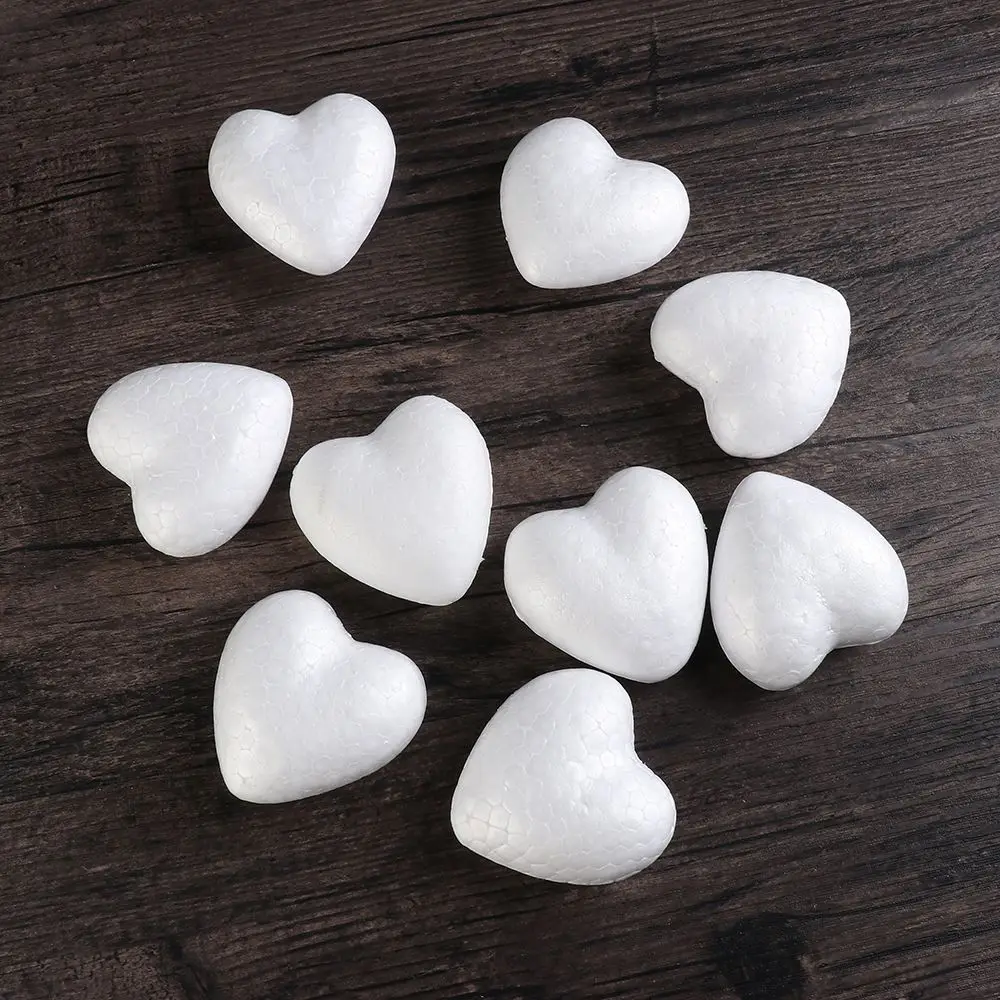 4/6/8.5/10/15cm New Heart Foam Mould White Craft Balls Modelling Polystyrene Wedding Decor DIY Ball Toys Party Decor