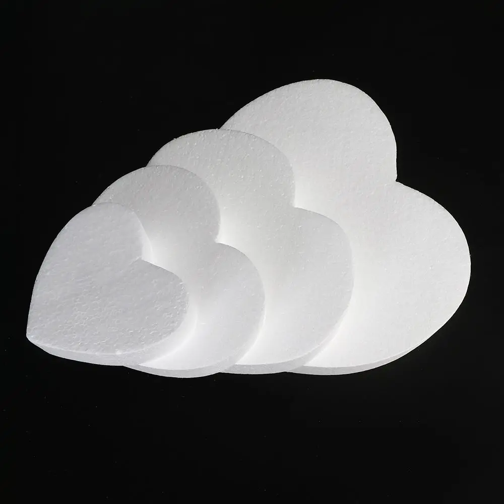 4/6/8.5/10/15cm New Heart Foam Mould White Craft Balls Modelling Polystyrene Wedding Decor DIY Ball Toys Party Decor