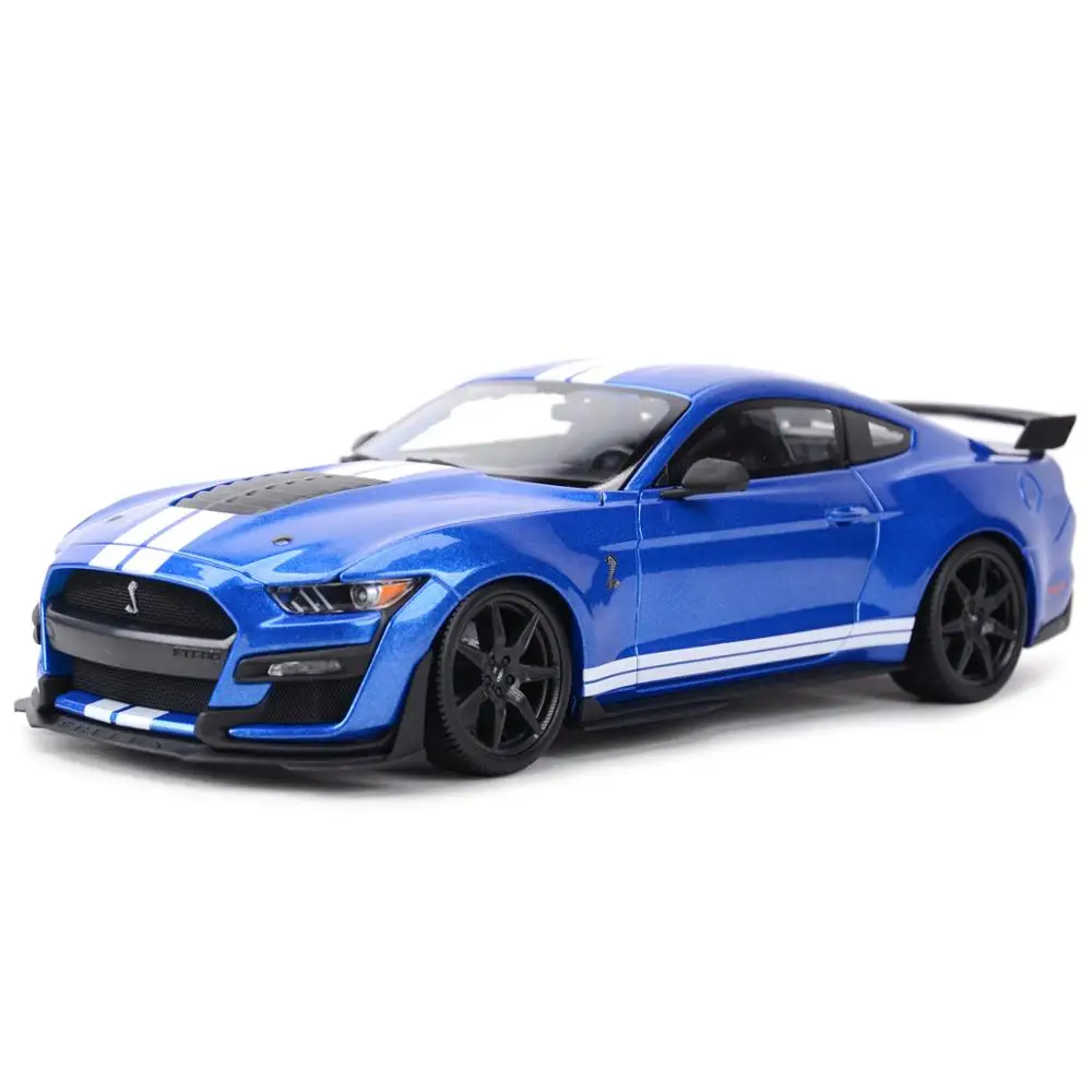 Maisto 1:18 2020 Mustang Shelby GT500 Ford Blue Sports Car Static Die Cast Vehicles Collectible Model Car Toys