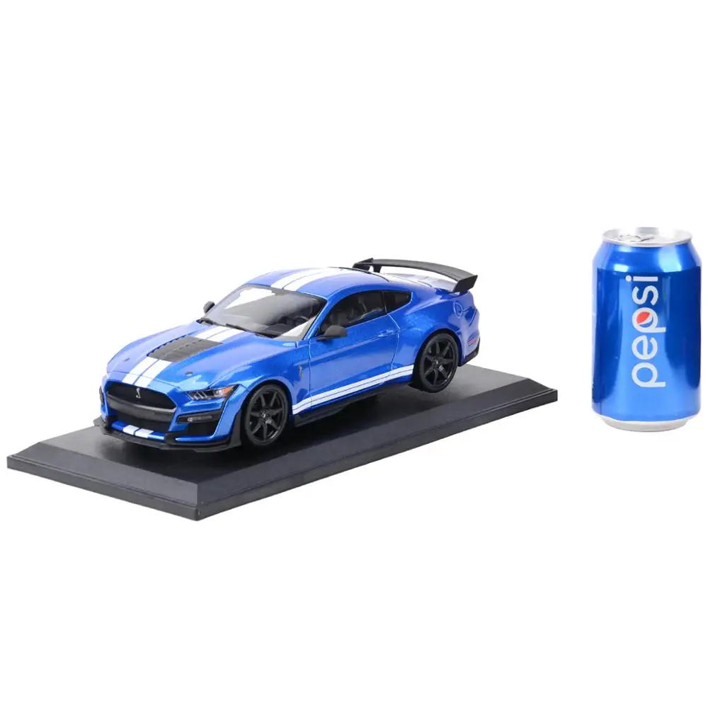Maisto 1:18 2020 Mustang Shelby GT500 Ford Blue Sports Car Static Die Cast Vehicles Collectible Model Car Toys