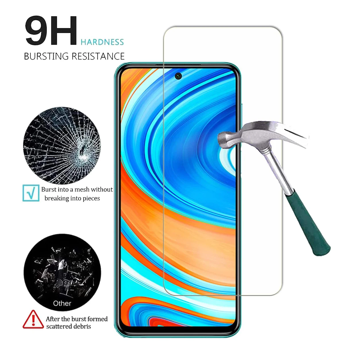 2/4Pcs 9H Tempered Glass For Xiaomi Redmi Note 9 Pro Screen Protector Glass Film
