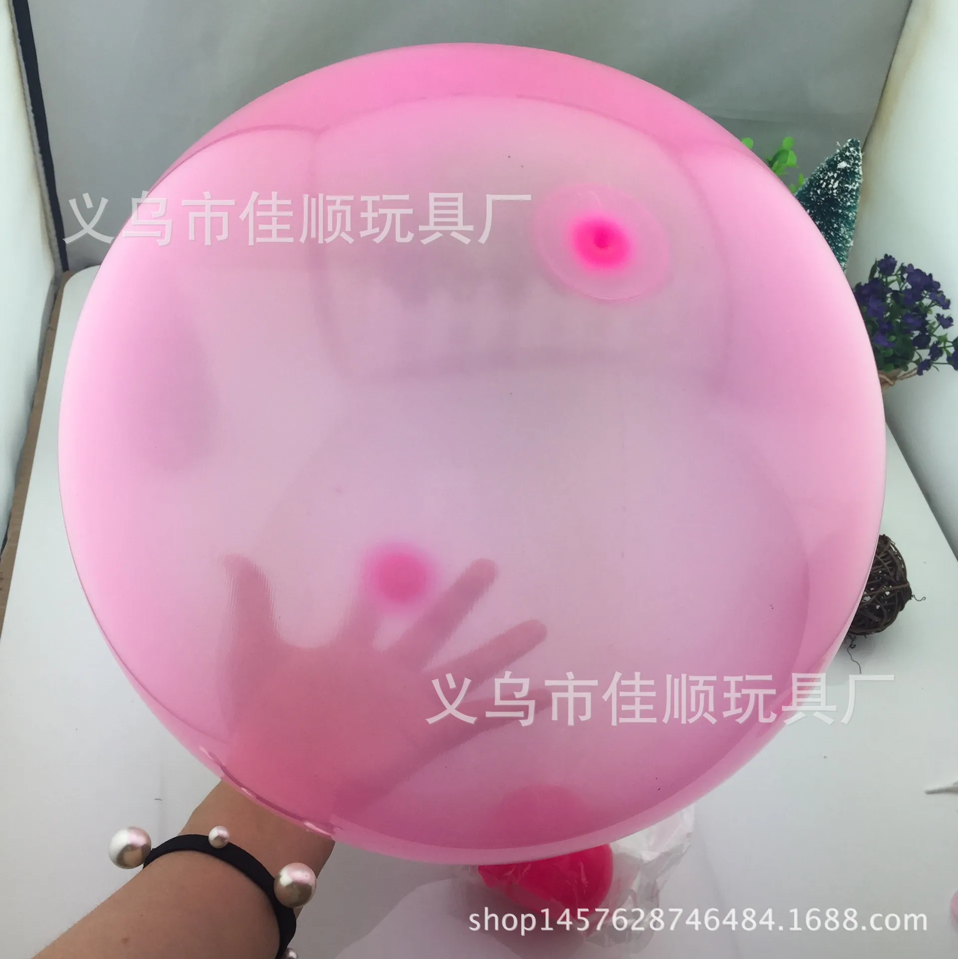 Children's Toys Birthday Gift Elastic Ball TPR Balloon Transparent Water Injection Bubble Ball