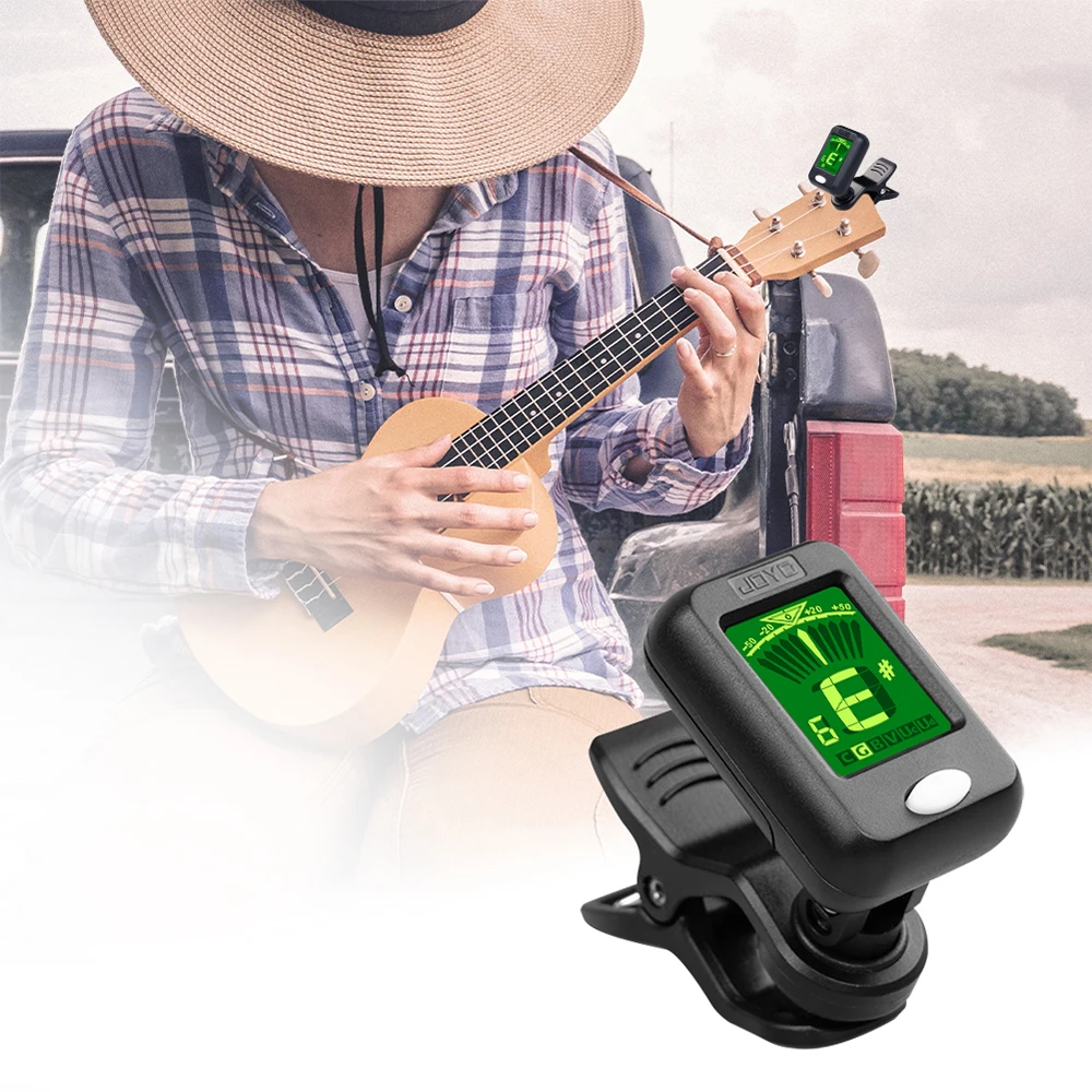 JOYO JT-09 Guitar Tuner Clip-on Digital Electronic Tuner for Acoustic Guitar Bass Violin Ukulele Guitar Parts & Accessories
