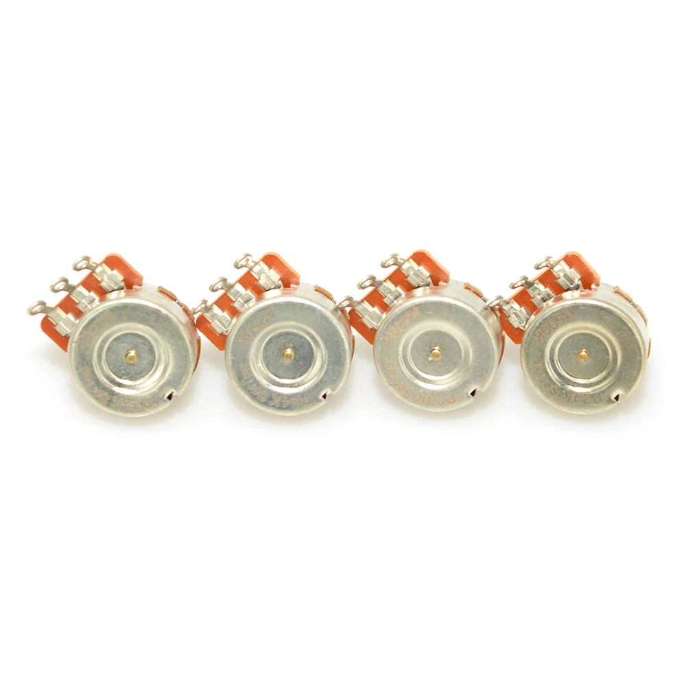 2PCS Short Shaft Guitar Potentiometers Brass 3/8" Threaded Shaft Pots A250K/B250K/A500K/B500K 15.5mm,19mm Guitar Accessories