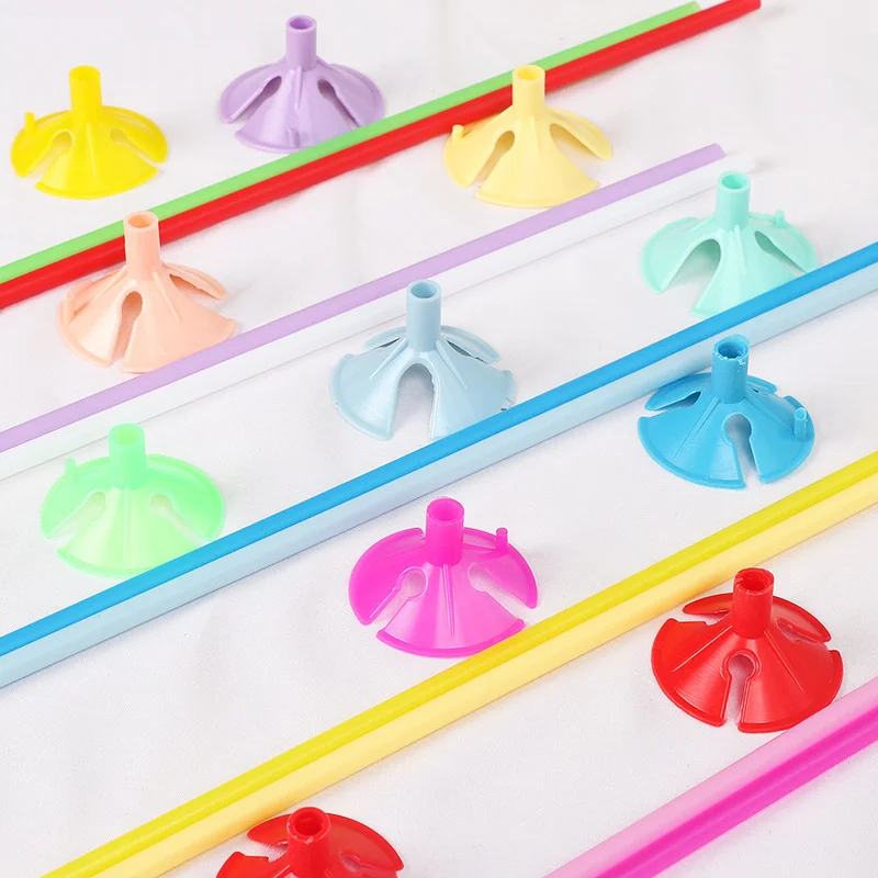 10-30pcs 42cm Balloon Stick With Cup White/Gold/Sliver/Macaron Color Holder Wedding Birthday Party Decor Latex Balls Accessories