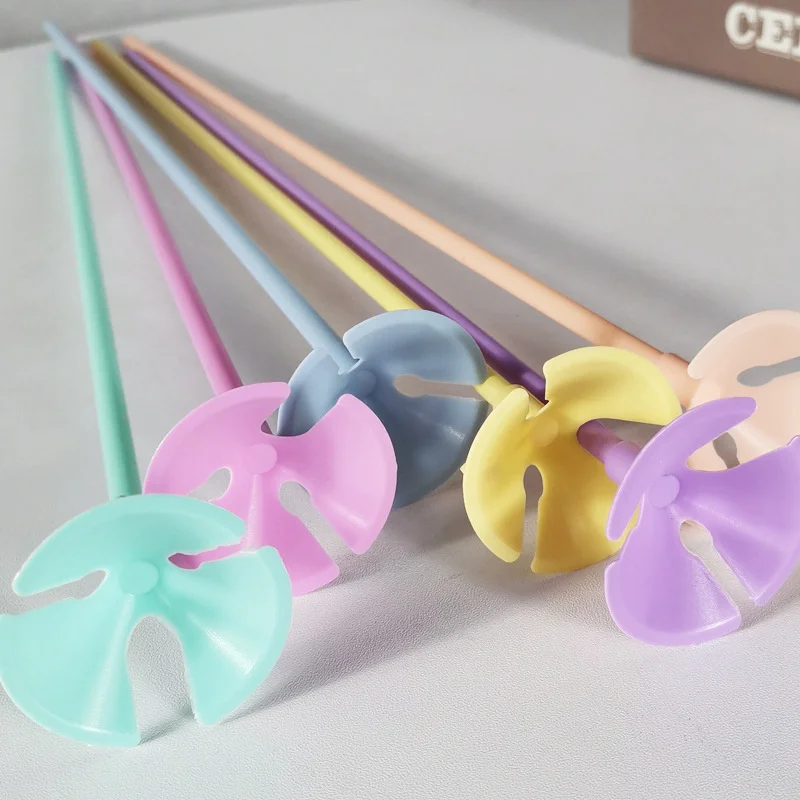 10-30pcs 42cm Balloon Stick With Cup White/Gold/Sliver/Macaron Color Holder Wedding Birthday Party Decor Latex Balls Accessories