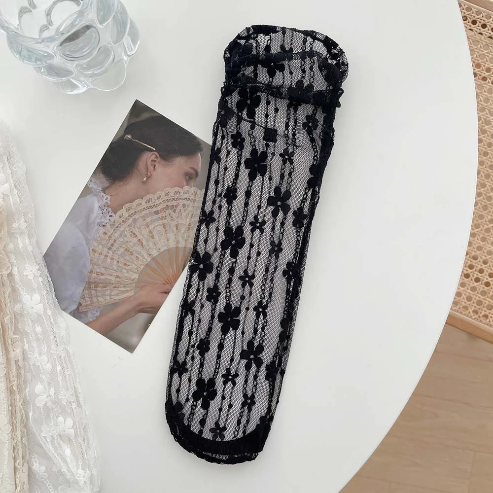 Girls' Fashion Summer Hollow Out Soft Fresh Lace Flower Chic Socks Ladies Breathable Mesh Thin Sokken Dropship