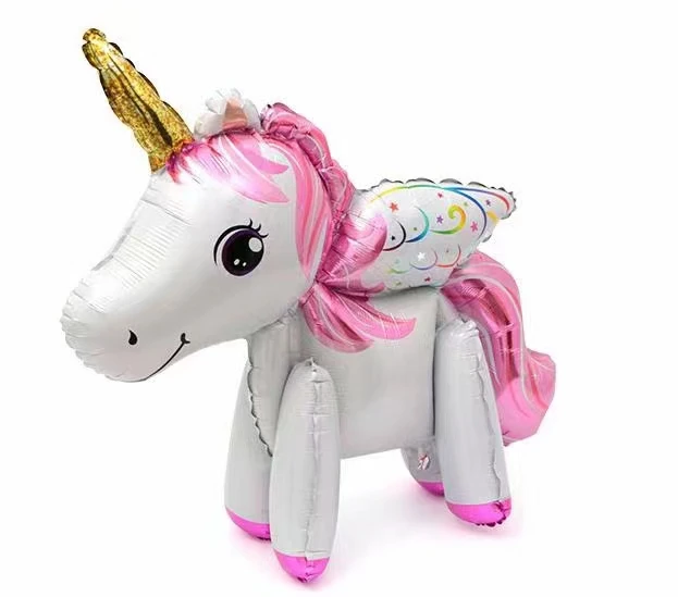 Self Standing Unicorn Balloons Birthday Decorations for Girls Unicorn Mylar Balloon Party Decorations Children's Day Decorations