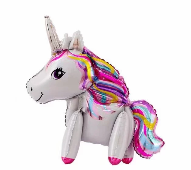 Self Standing Unicorn Balloons Birthday Decorations for Girls Unicorn Mylar Balloon Party Decorations Children's Day Decorations