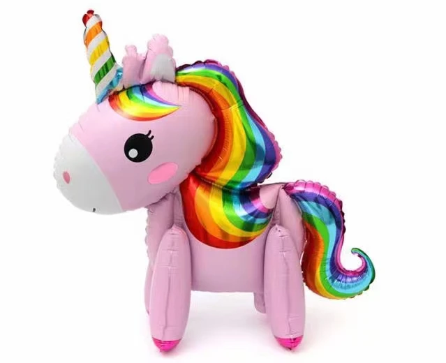 Self Standing Unicorn Balloons Birthday Decorations for Girls Unicorn Mylar Balloon Party Decorations Children's Day Decorations