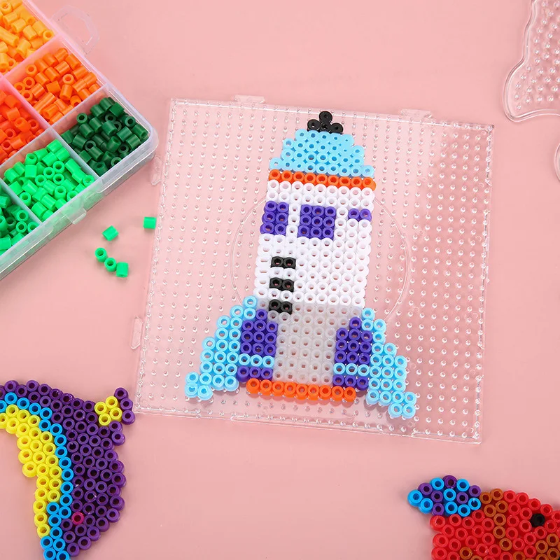 9pcs 5mm Pegboard for Hama Bead 3D Puzzle Template For Perler Iron Beads Educational Toys Fuse Beads Jigsaw Puzzle Juguetes