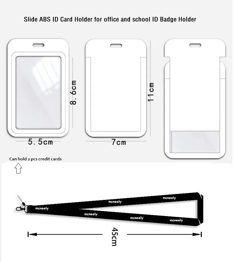Friends ID Card Holder Lanyard Men's Door Badge Holders Neck Strap Key Chain Business Card Protector Key Rings