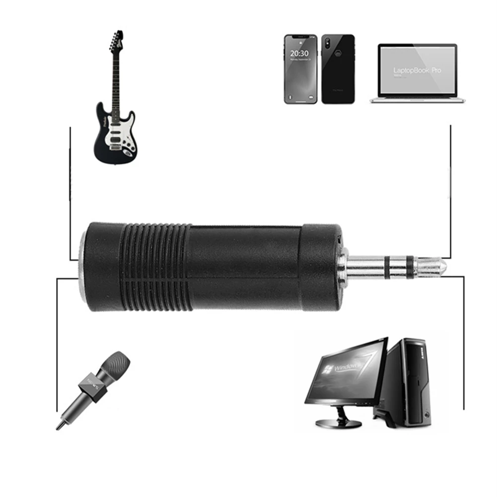 3.5mm Female To 6.35mm Male Stereo Headphone Audio Adaptor Microphone Connector Stereo Headphone Adaptor Converter Instrument