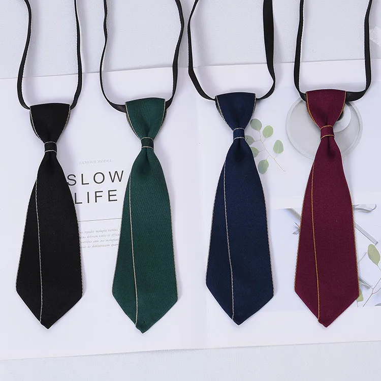 Hand-made Black Ribbon Bow Tie for Women Fashion Crystal Shirt Blouse Bowknot School Student Shirt Business Clothing Accessories