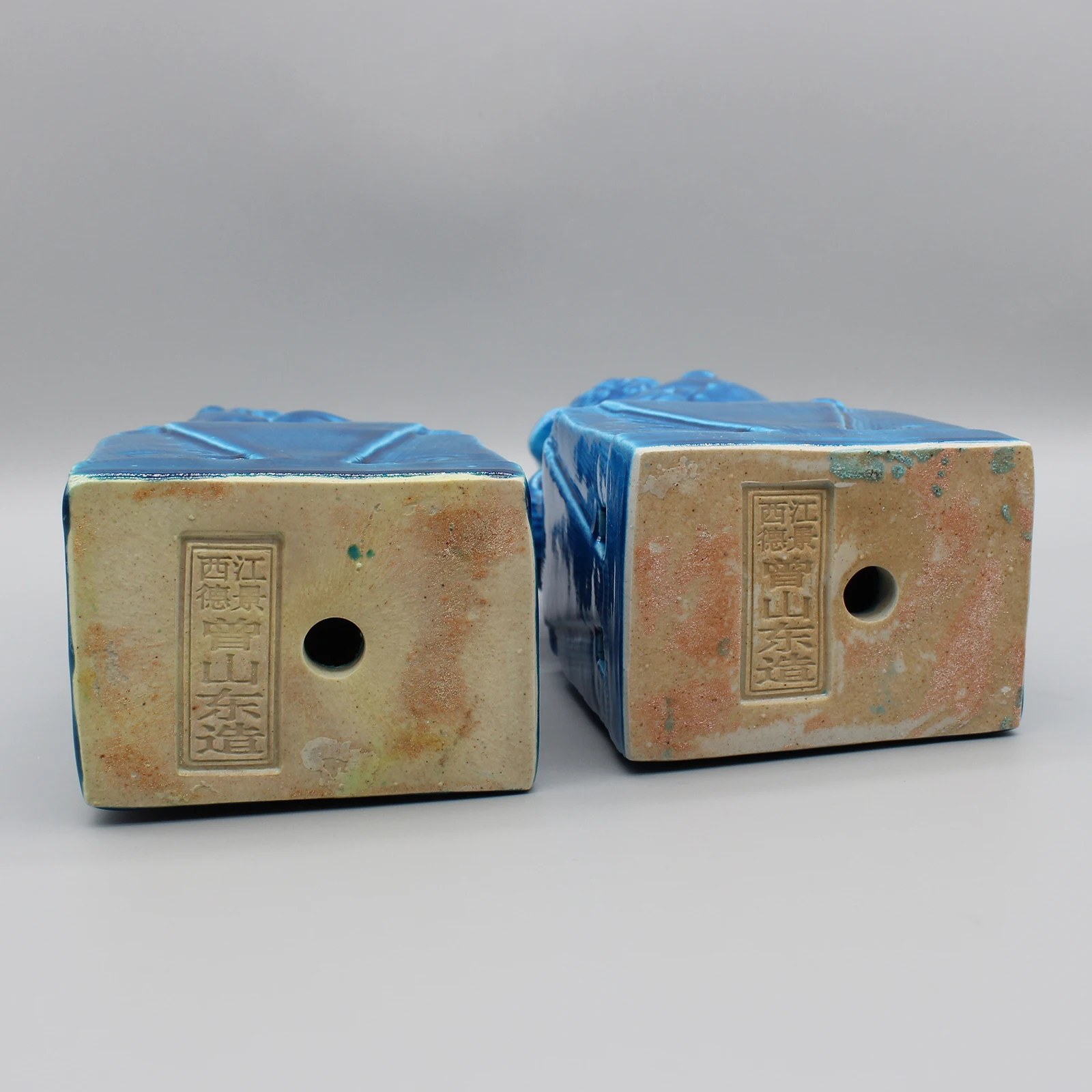 Pair of Foo Dogs, Fu Dogs, Buddha Dogs, Chinese Guardian Lions, Ceramic Sculpture, Home Decoration