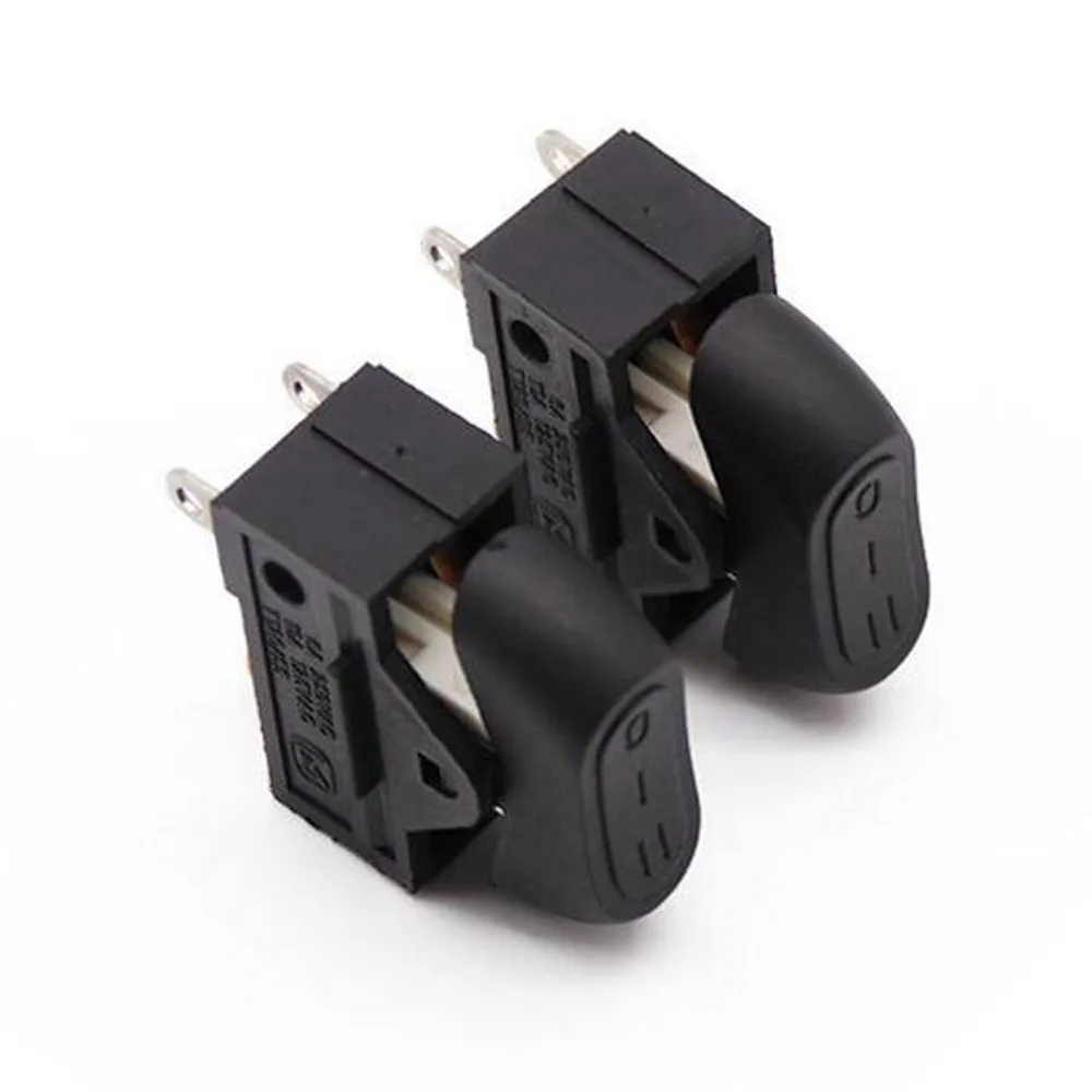 10PCS KCD15-103 Rocker Switch 250V/6A Copper Pin/Dot Square Power Switch 3 Position ON-OFF-ON Boat Switch Hair Dryer Switch