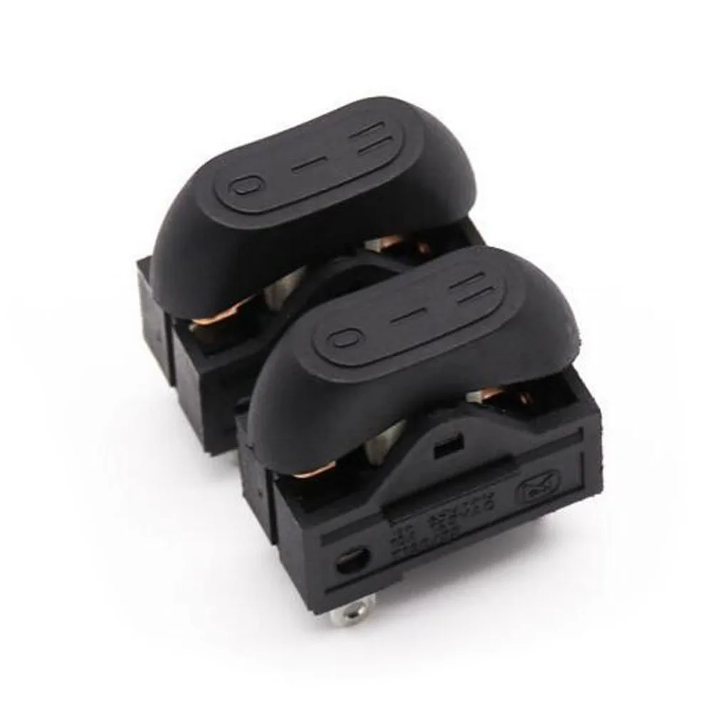 10PCS KCD15-103 Rocker Switch 250V/6A Copper Pin/Dot Square Power Switch 3 Position ON-OFF-ON Boat Switch Hair Dryer Switch