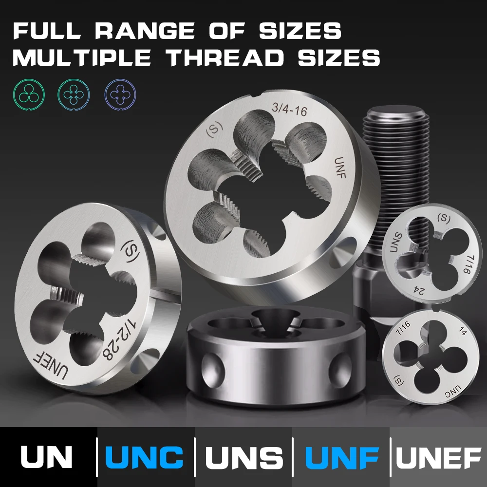 HAMPTON Thread Die Right Hand Die UN UNC UNF UNEF 5/16 3/8 7/16 1/2 5/8 9/16 3/4 Thread Die Threading Tools Screw Die