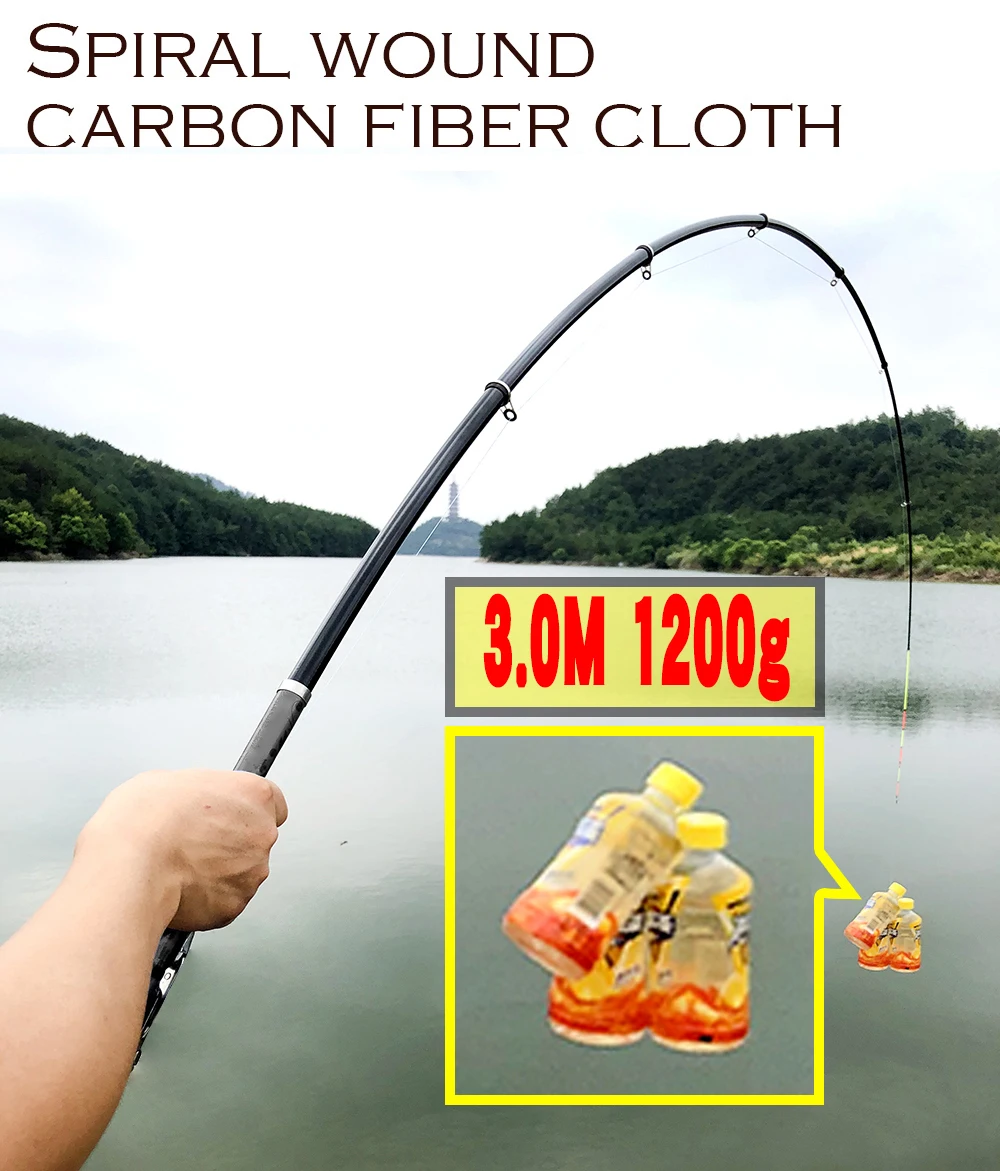 Fishing Rod Ultra-light 1.5-3.0m Rock Telescopic Carbon Fiber Portable Mini Spinning Rod