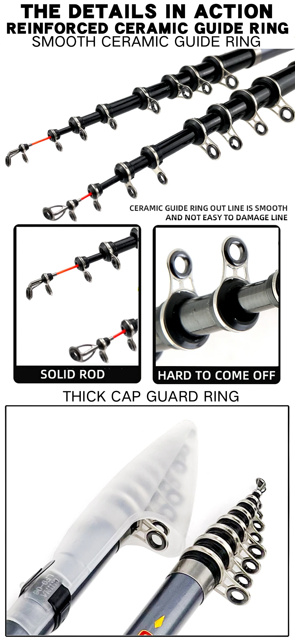 Fishing Rod Ultra-light 1.5-3.0m Rock Telescopic Carbon Fiber Portable Mini Spinning Rod