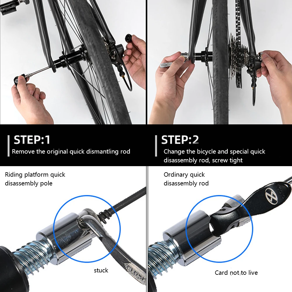 190mm Quick Release Skewer Part for Trainer Bike Bicycle Cycling Back Rear Wheel Tire Bicycle Repair Tools
