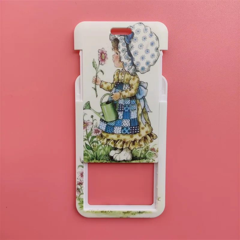 Fashion Cartoon Girls Name Card Holder Men Boys Lanyard ID Card Cover Pass Mobile Phone Card Badge Holder
