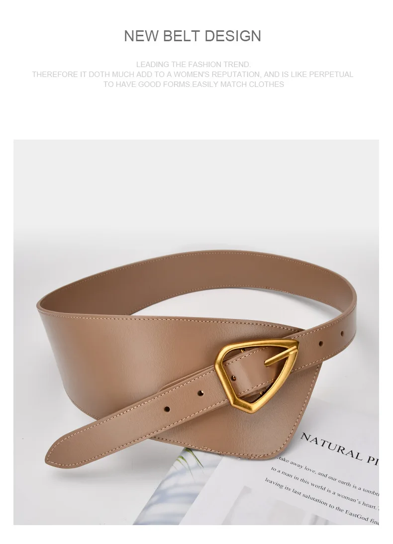 Hot Sale Women Genuine Leather Waistbands Waist Seal Fashion Metal Pin Buckles Belts Strap Personality Female Wide Soft Belt