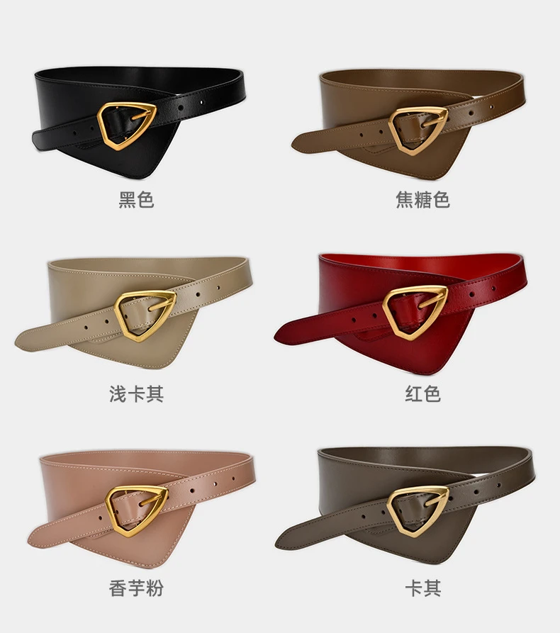 Hot Sale Women Genuine Leather Waistbands Waist Seal Fashion Metal Pin Buckles Belts Strap Personality Female Wide Soft Belt