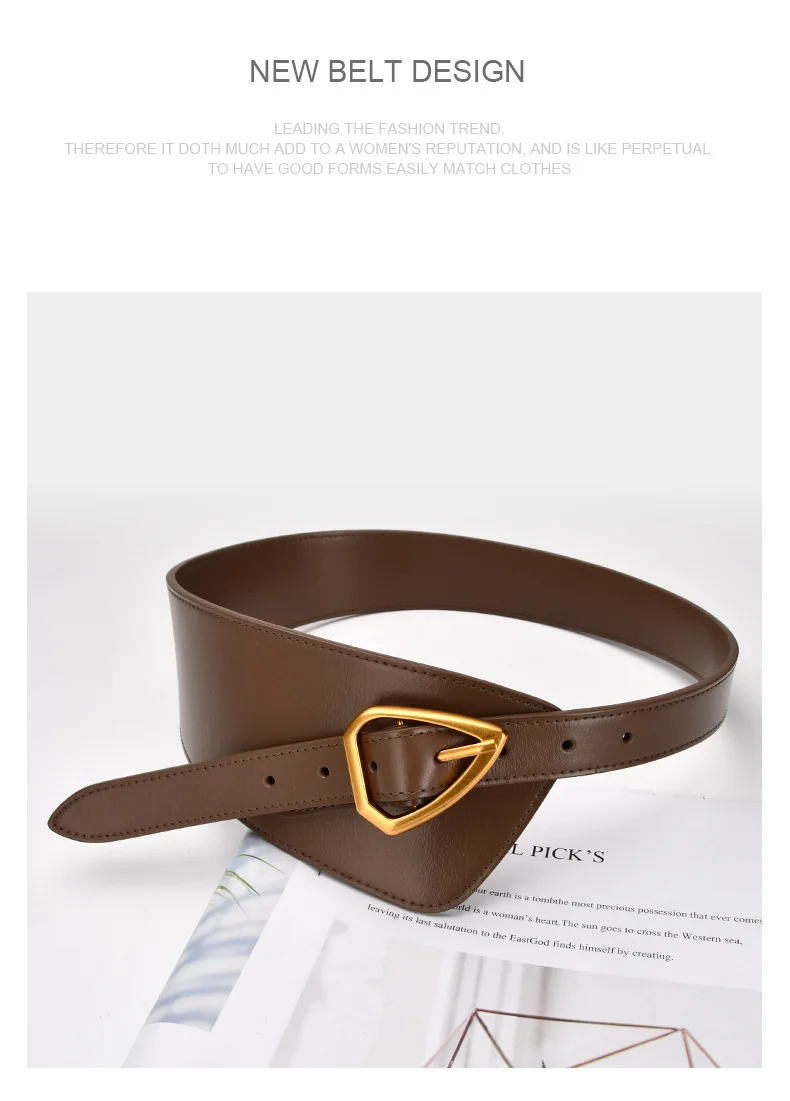 Hot Sale Women Genuine Leather Waistbands Waist Seal Fashion Metal Pin Buckles Belts Strap Personality Female Wide Soft Belt