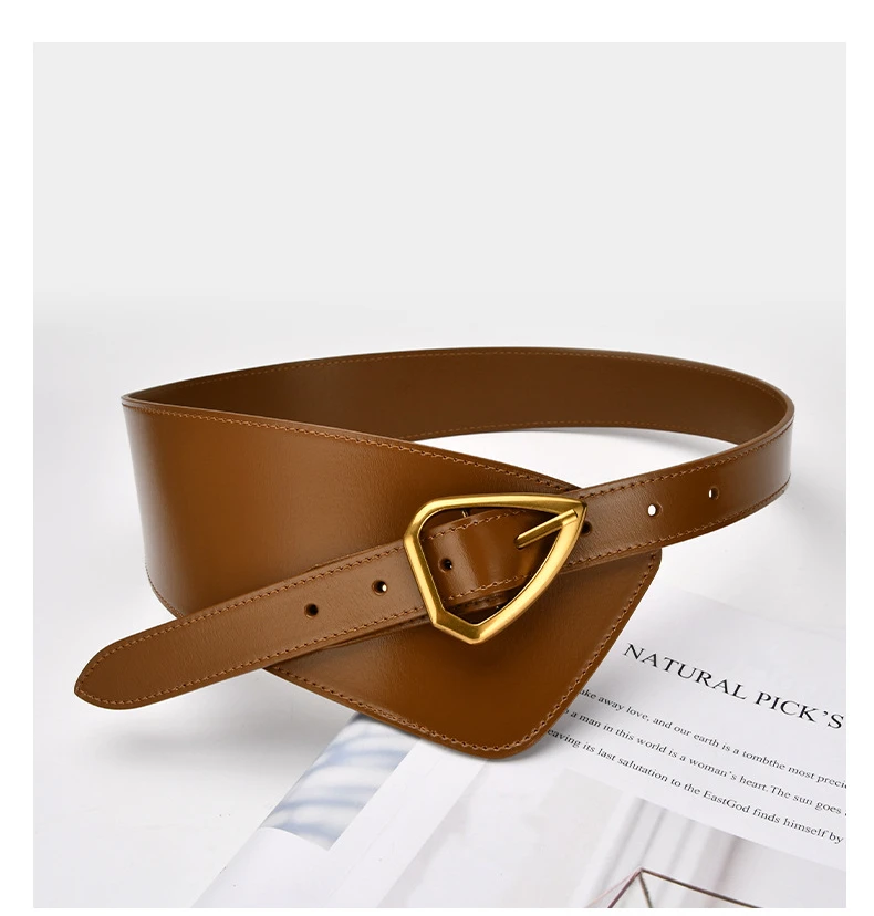 Hot Sale Women Genuine Leather Waistbands Waist Seal Fashion Metal Pin Buckles Belts Strap Personality Female Wide Soft Belt