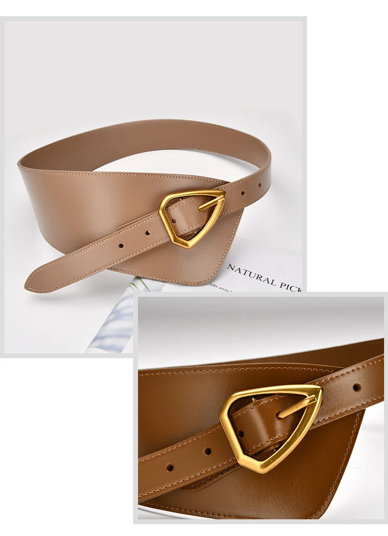 Hot Sale Women Genuine Leather Waistbands Waist Seal Fashion Metal Pin Buckles Belts Strap Personality Female Wide Soft Belt