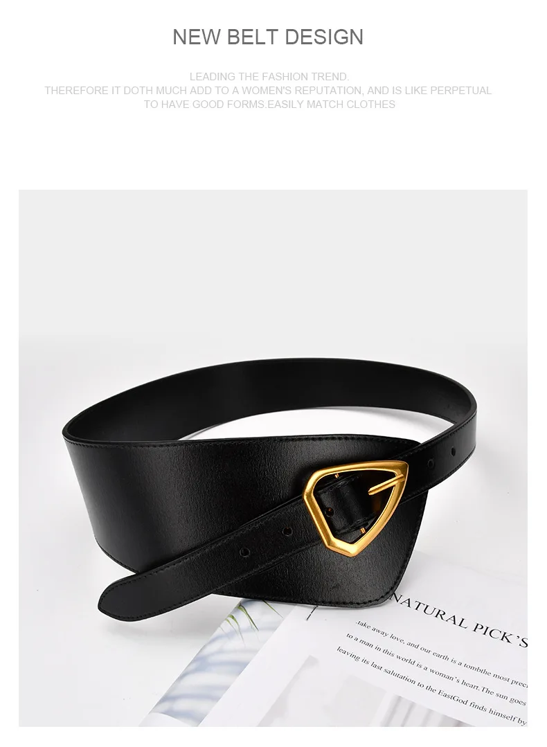 Hot Sale Women Genuine Leather Waistbands Waist Seal Fashion Metal Pin Buckles Belts Strap Personality Female Wide Soft Belt