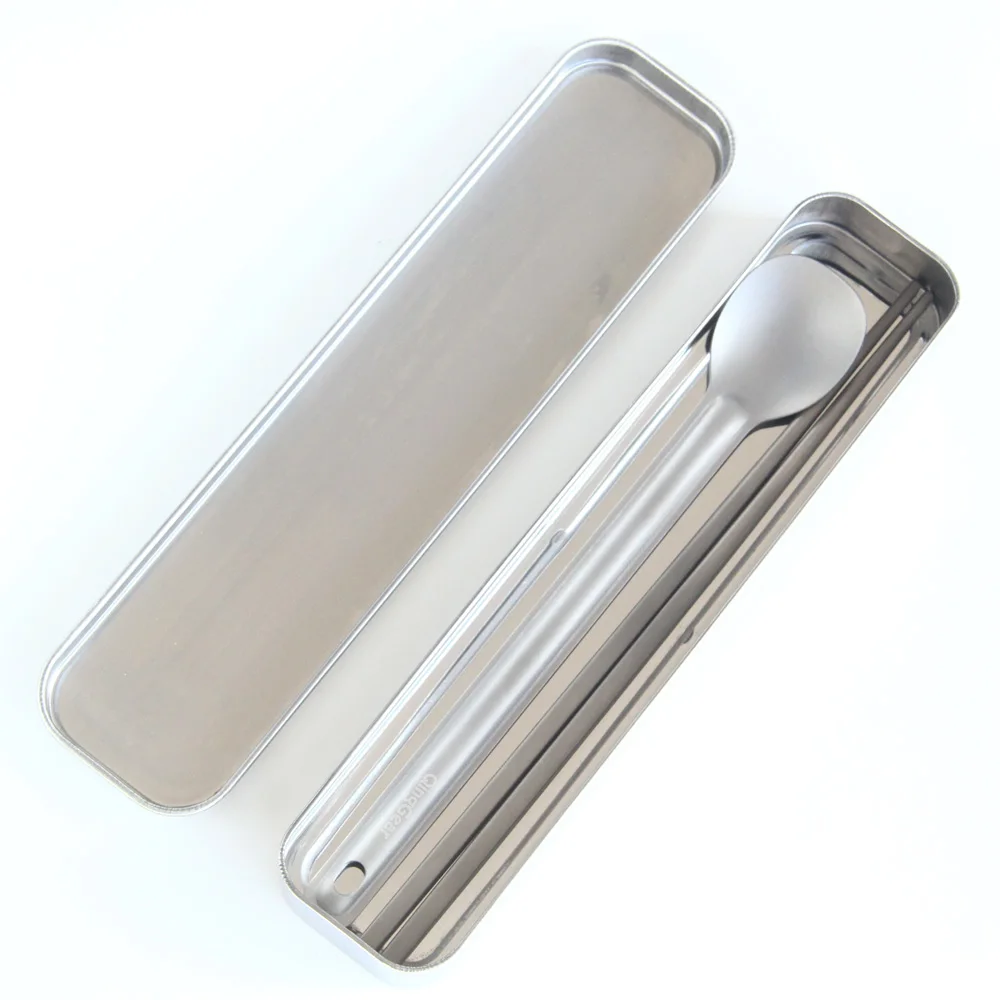 Flatware Stainless Steel Portable Tableware Cutlery Case Spoon Fork Chopstick Storage Box For Travel Pinic Outdoor