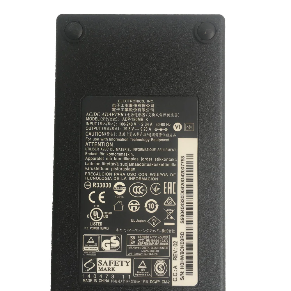Genuine 180W 19.5V 9.23A Laptop Charger for H P TPC-AA501 AC Adapter Power Supply 901571-004