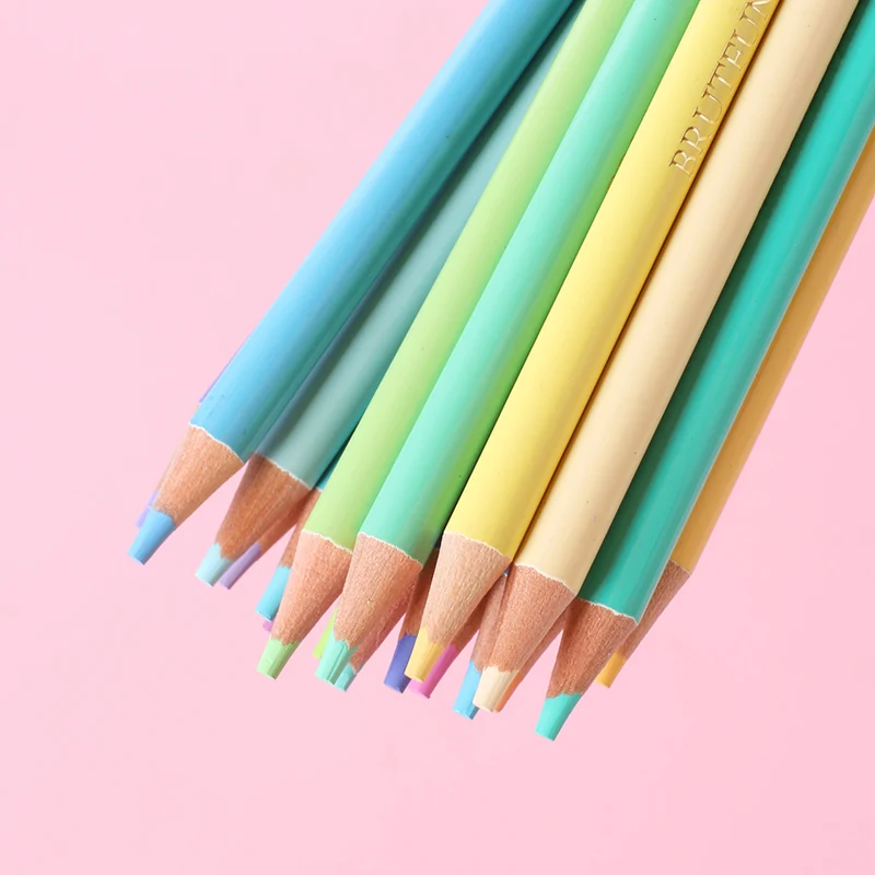 Brutfuner Macaron 12/24/50/72Colors Professional Pastel Oil Colored Pencils Coloring Drawing Pencils Candy Color Pencil Supplies