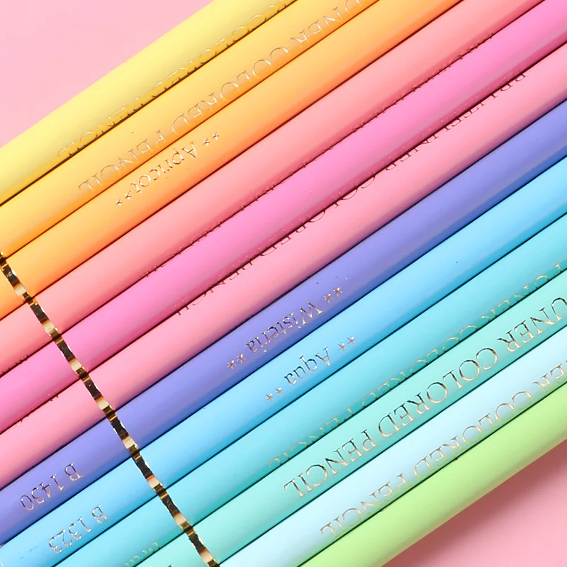 Brutfuner Macaron 12/24/50/72Colors Professional Pastel Oil Colored Pencils Coloring Drawing Pencils Candy Color Pencil Supplies