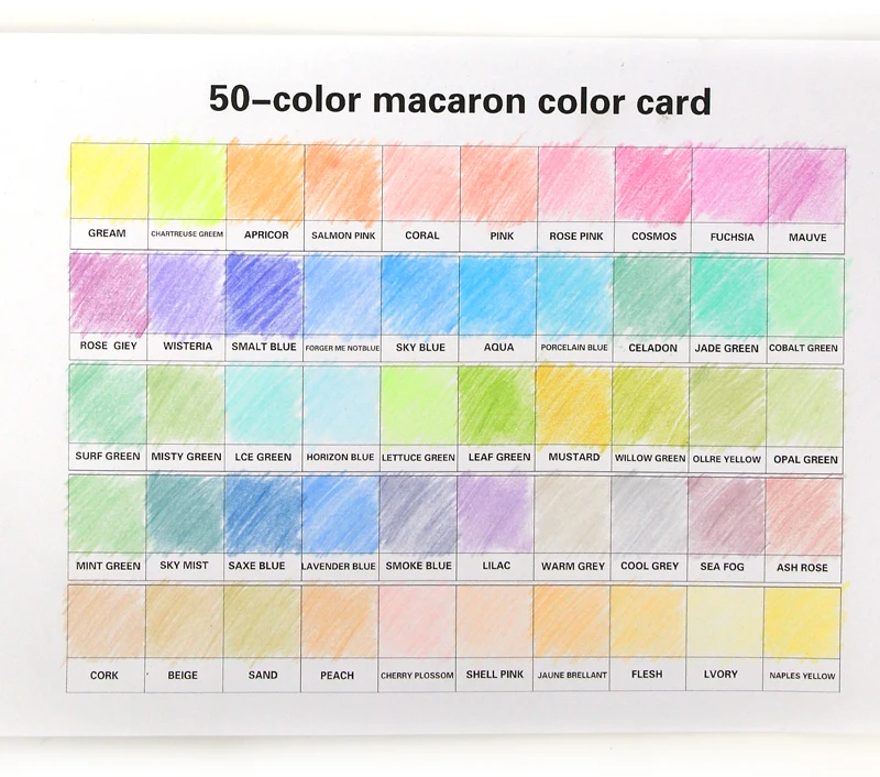 Brutfuner Macaron 12/24/50/72Colors Professional Pastel Oil Colored Pencils Coloring Drawing Pencils Candy Color Pencil Supplies