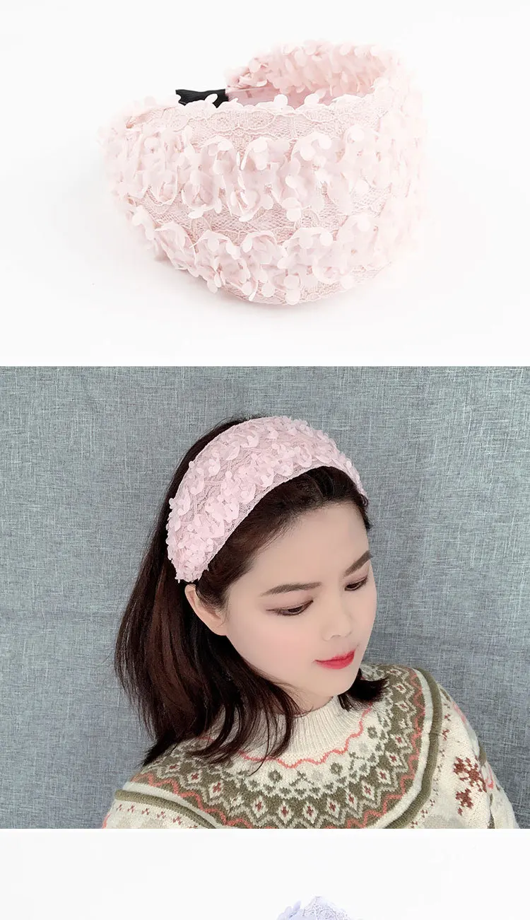 Women's Wide Brim Hair Band Toothed Non-Slip Head Band Cover Gray Hair Washing Face Hair Band Mother Hair Accessories Headbands