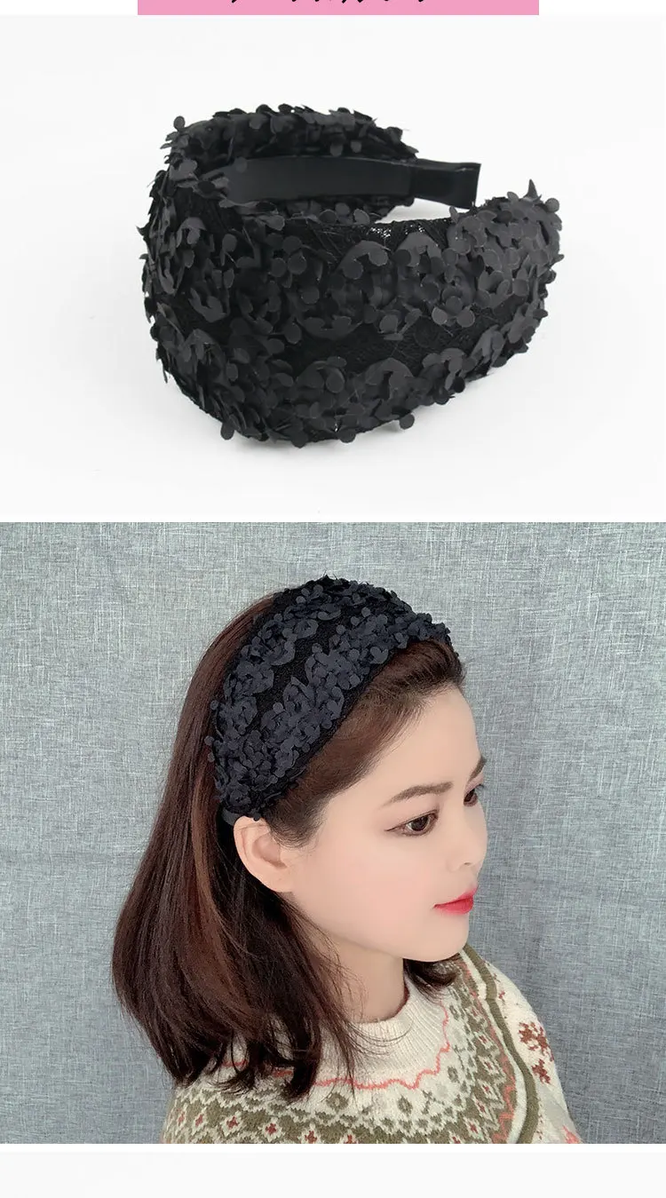 Women's Wide Brim Hair Band Toothed Non-Slip Head Band Cover Gray Hair Washing Face Hair Band Mother Hair Accessories Headbands
