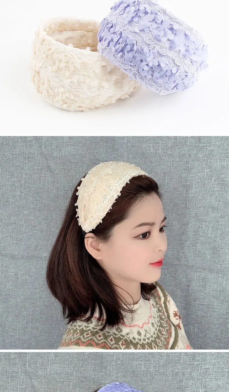 Women's Wide Brim Hair Band Toothed Non-Slip Head Band Cover Gray Hair Washing Face Hair Band Mother Hair Accessories Headbands