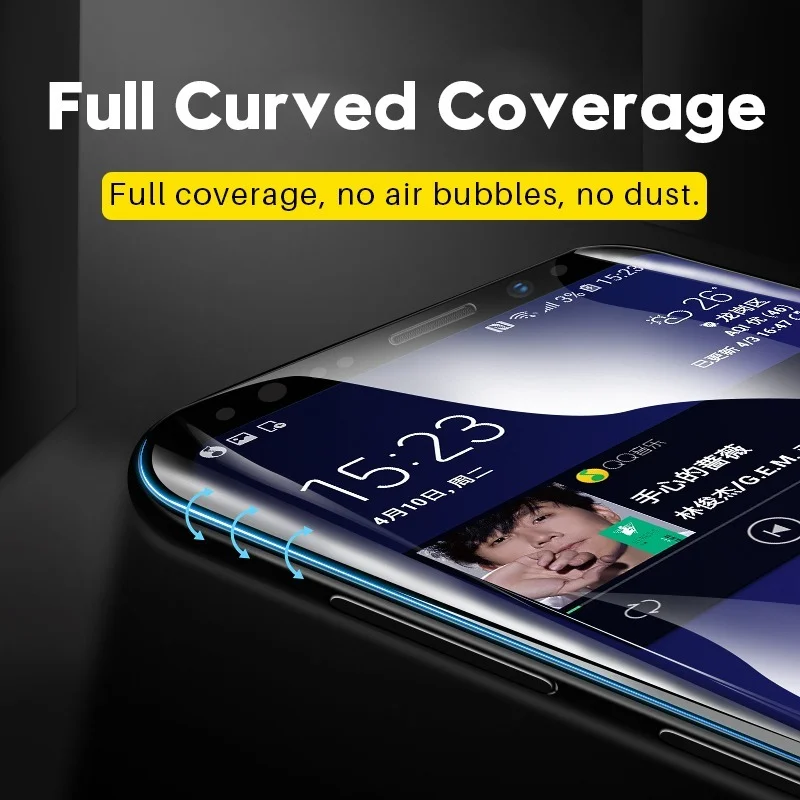 9D Curved Tempered Glass Film For Samsung Galaxy Note 8 9 S9 S8 Plus S7 Edge Screen Protector For Samsung S10 5G S10 Plus S10E