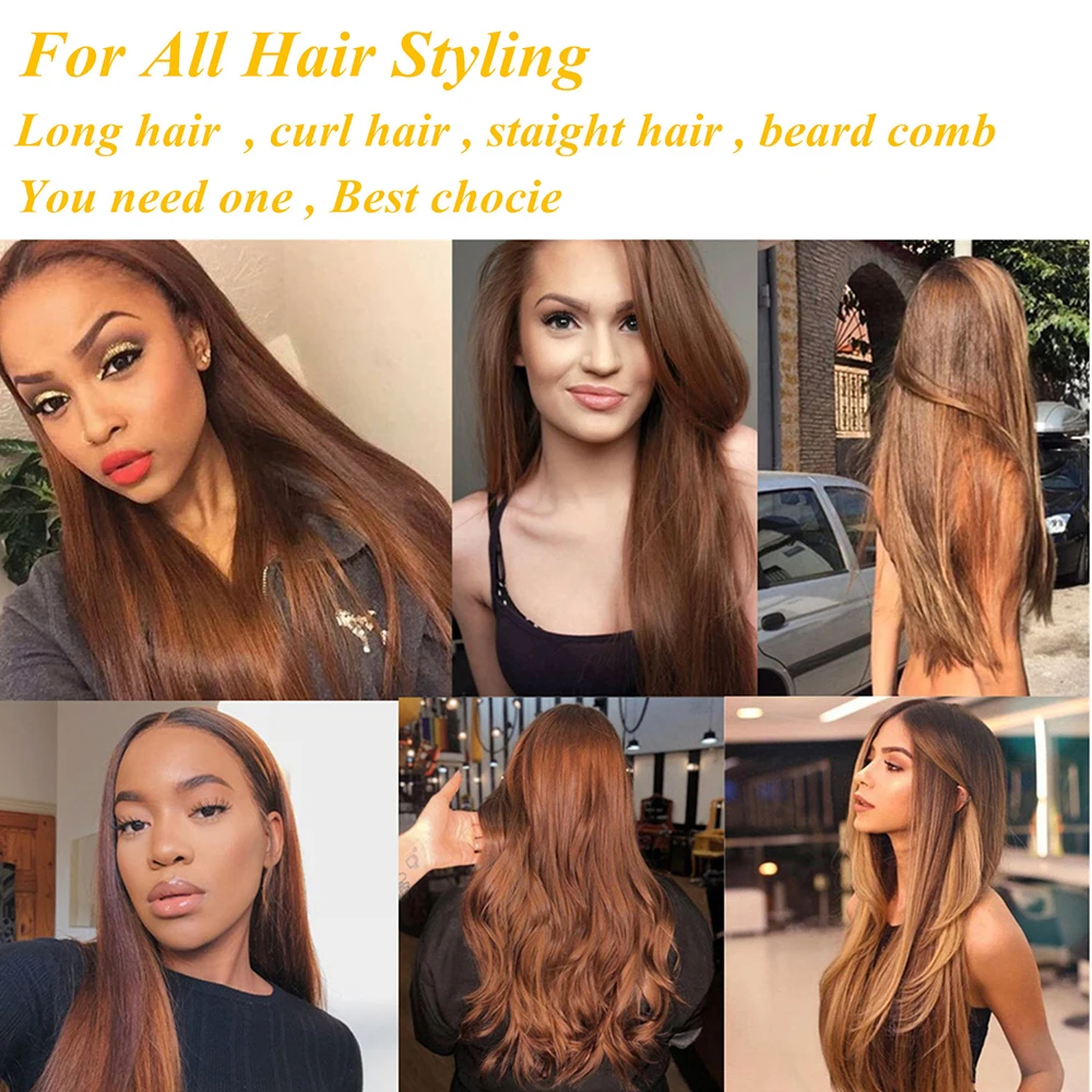 Hot Comb Hair Straightener 2 In1 Fast Heating Straightener And Curling Iron Heated Press Comb Flat Irons Styler Corrugation Tool