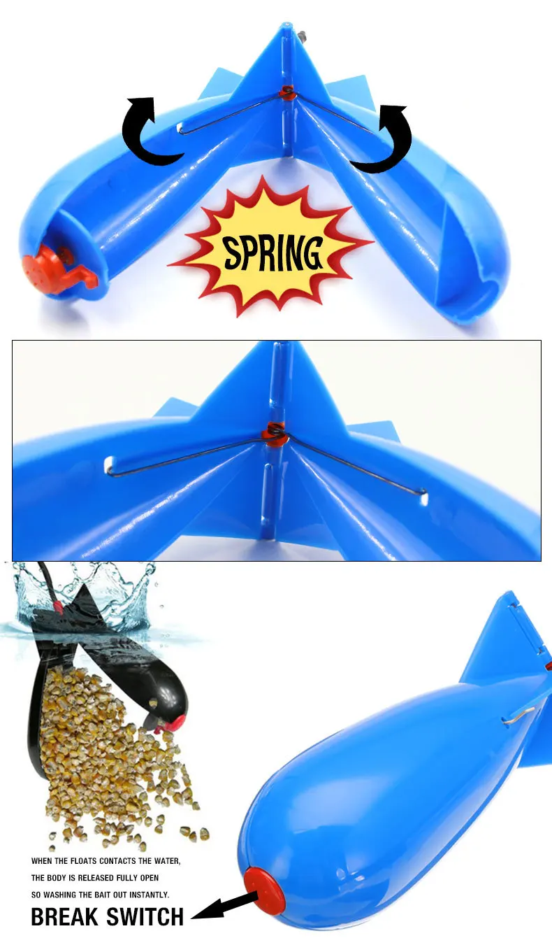PRO BEROS Fishing Spomb Rockets Spod Tackle Feeders Pellet Rocket Feeder Float Bait Holder Maker Tackle Outdoor Tool Accessories