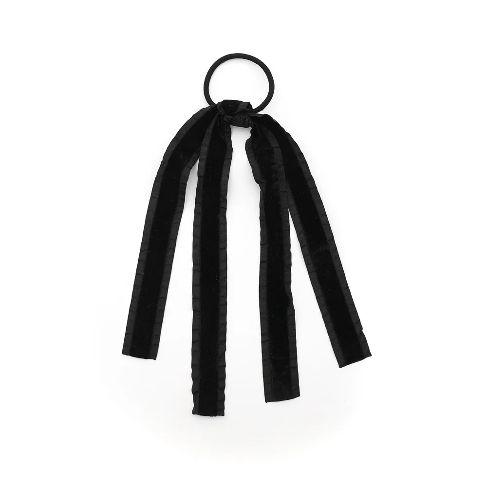 Fashion New ruffle velvet Hair Accessories Hairband bow scruchy large clips girls Headband With Tie band
